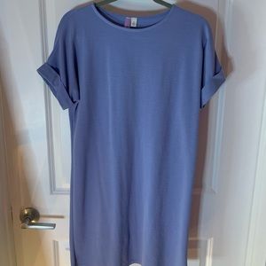 Flowy light blue above the knee t-shirt dress size S